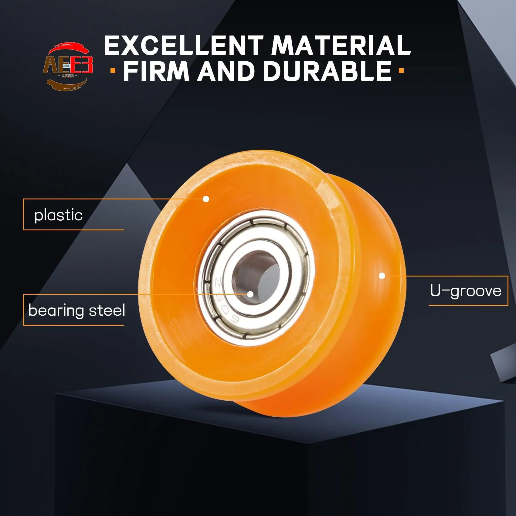 AEE3-4Pcs 6X30x13mm Plastic Coated Sealed Bearings Steel 606Z Deep U Groove Guide Pulley Rail Ball Rolling Bearing Wheel
