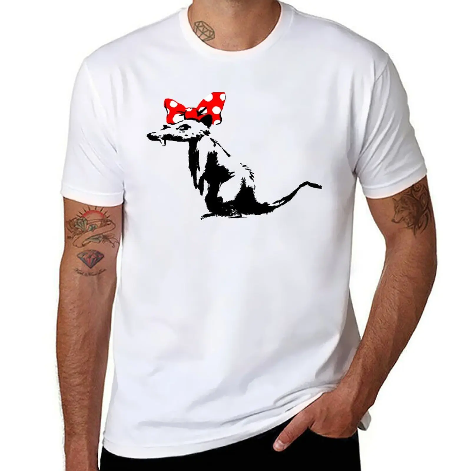 

Banksy - Cute rat T-Shirt boys whites luxury designer funny t shirts men