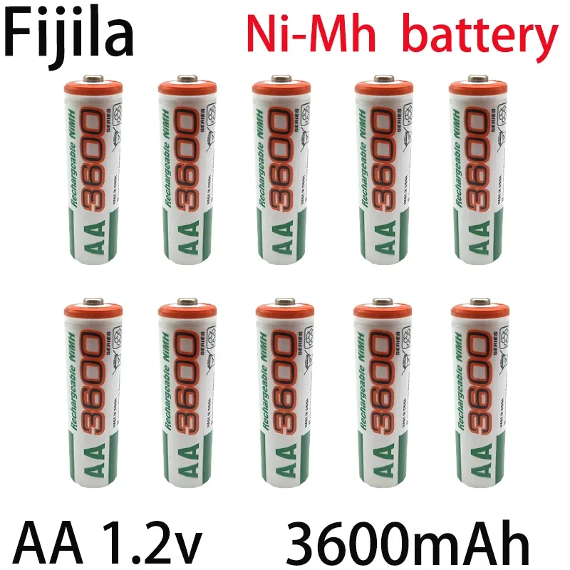 High-capacity 100% New AA Battery 3600 MAh Rechargeable Battery 1.2V Ni-MH AA Battery  Suitable for Clocks Mice Computers