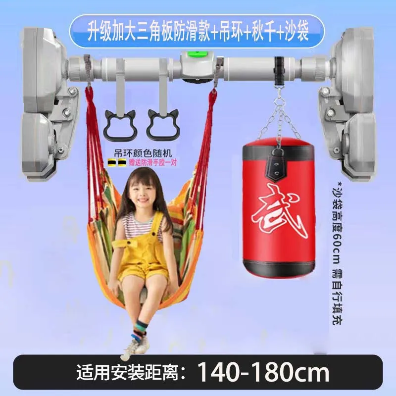 Double‑Support No‑Drill Telescopic Door‑Frame Pull‑Up Bar Retractable for Indoor Home Pull‑Up Upper‑Body Muscle Fitness Training