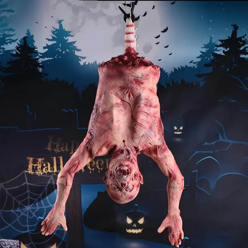 Creepy Realistic Halloween Corpse Prop for Haunted House Horror Escape Room Decoration Dead Body for Spooky Party Decor Prop
