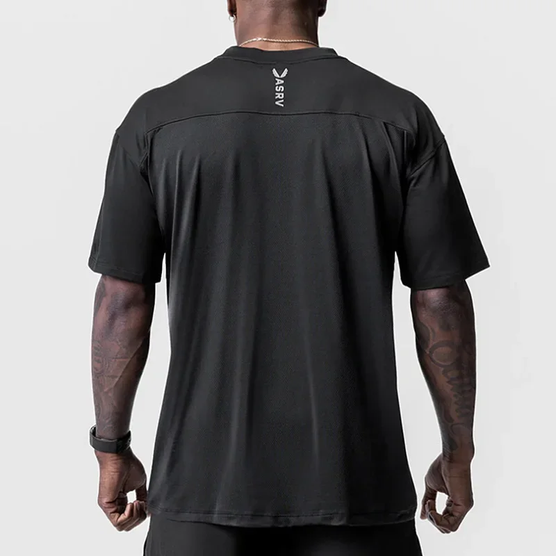 Men's Oversized Gym Short Sleeve Tshirt Summer Quick Dry Breathable Streetwear Casual Sports Workout Top Fitness Running Tee