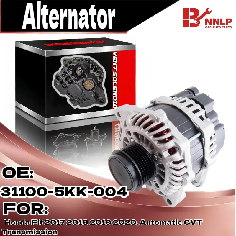

Alternator for Honda Fit 17-20 1.5L 105 Amp/12 Volt CW 6-Groove Auto CVT trans.