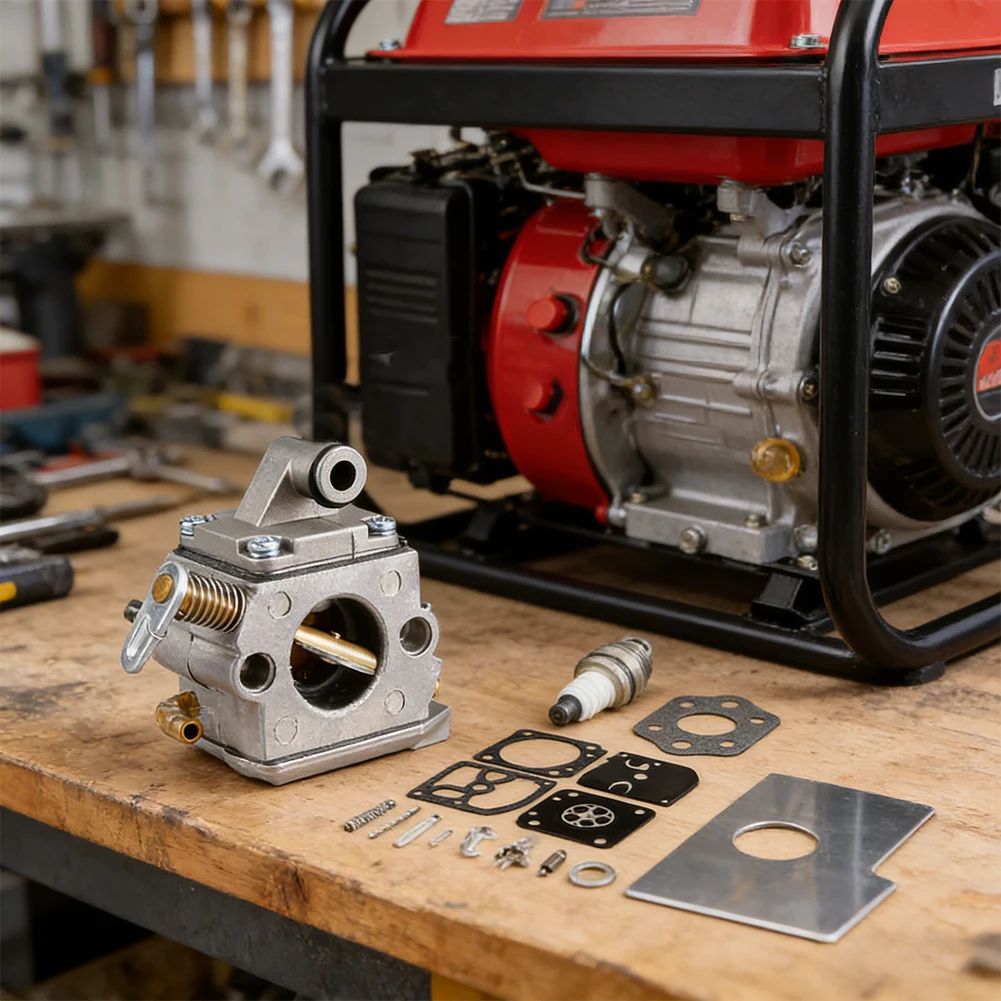 

Carburetor Tune Up Kit for MS170 MS180 017 018 For Chainsaws Includes Gaskets Filter and Spark Cap 16 pcs Grey