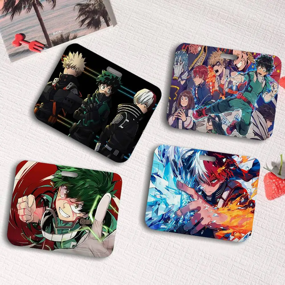 My Hero Academia ID Card Sleeve Durable Work Card Holder With Neck Strap Business ID Cover For Employees