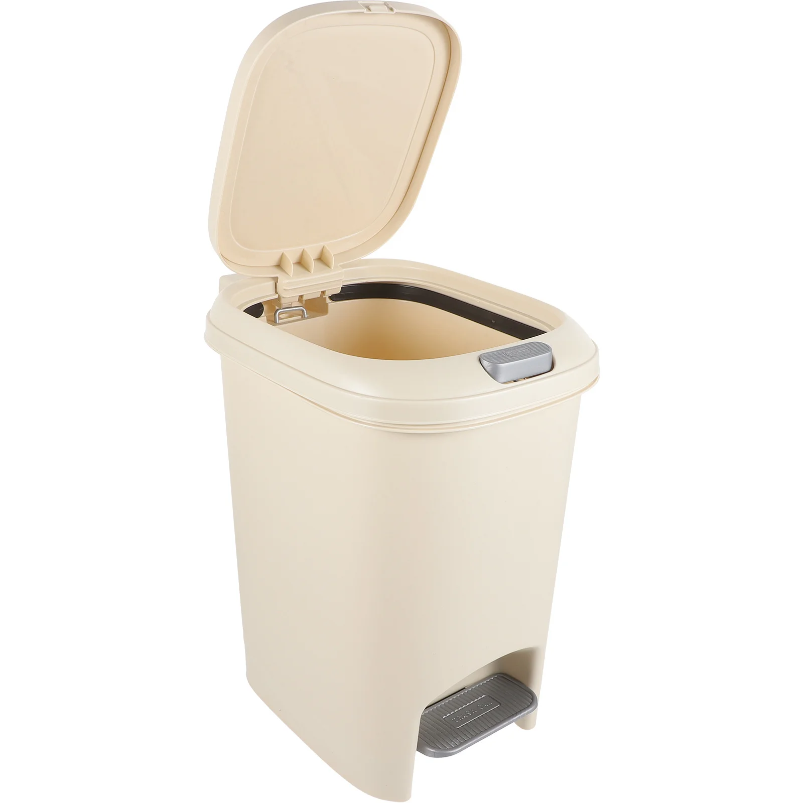 

Step-on Trash Can Solid Material Garbage Container Household Waste Basket 8L Capacity Foot Pedal Press Button Detachable