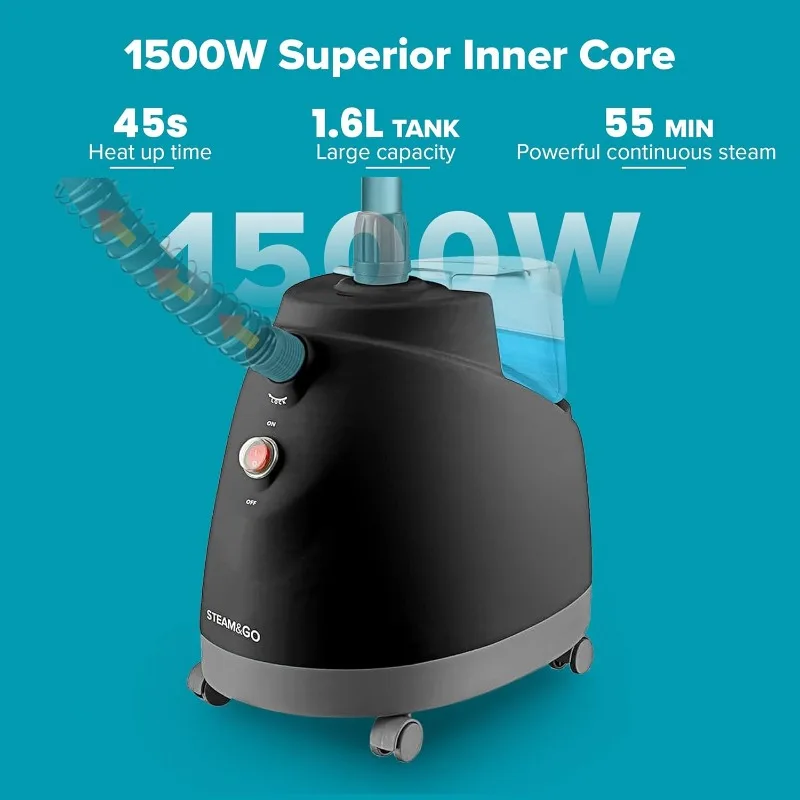 Steam & Go - The Rival Handheld Steamer for Clothes, Upright Foldable Garment Steamer for Curtains, Beddings, & Upholstery