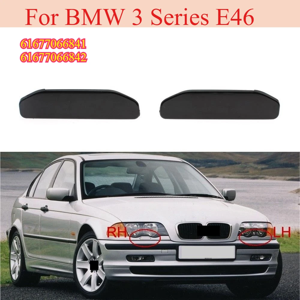 For BMW 3 Series E46 Sedan Touring Front Bumper HeadLight Lamp Washer Spray Cleaning Actuator Cover Cap 61677066841 61677066842