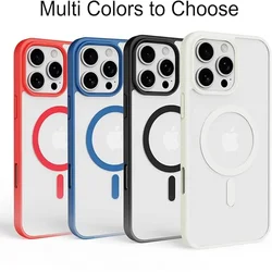 Slim Fit Magnetic Case for iPhone 17 16 15 14 Plus 13 12 11 Pro Max Case For Magsafe Transprent Case Shockproof Protective Cover