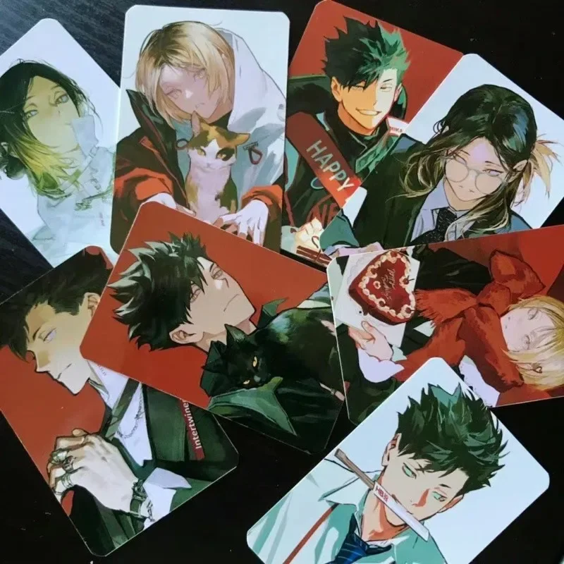 Kozume Kenma marcapáginas de Anime coreano, tarjeta pequeña de 3 pulgadas, Lomo Kuroo Tetsurou, papelería para niños, colección de mensajes, regalo