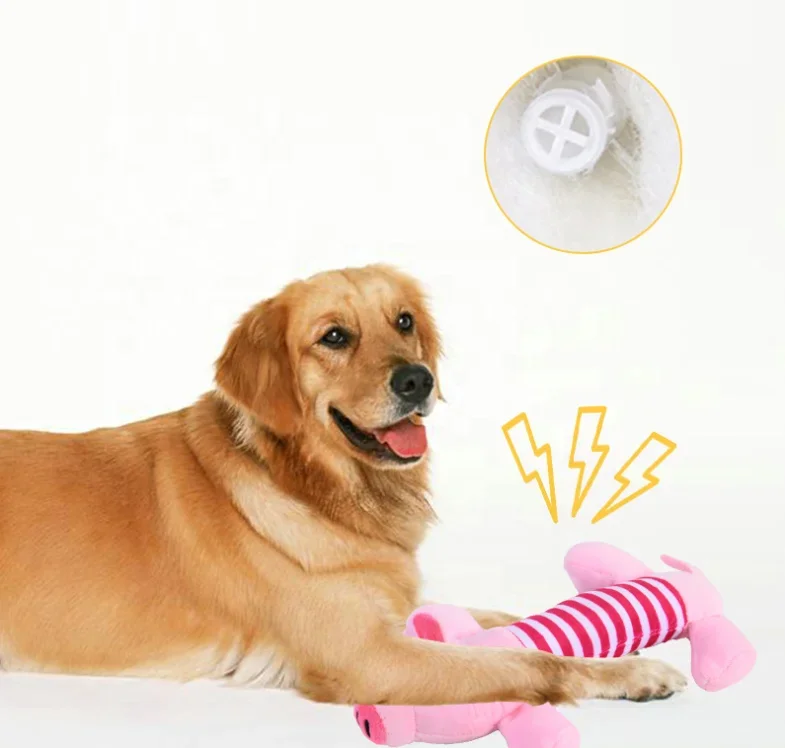 كلب القط مضحك الصوف المتانة أفخم الكلب اللعب صرير مضغ لعبة صوت صالح لجميع الحيوانات الأليفة الفيل بطة خنزير الكلب ألعاب من القطيفة الاشياء #5