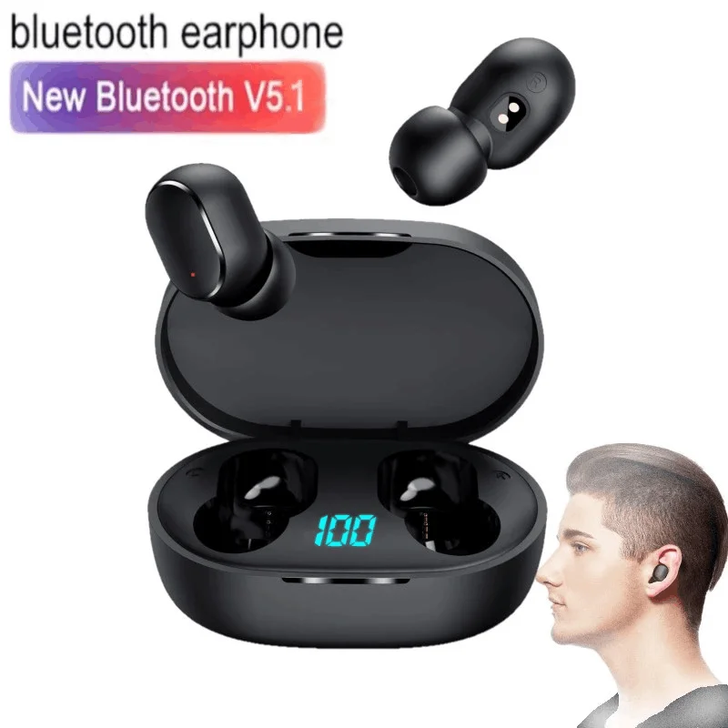 E6S TWS Fone Bluetooth Earphones Wireless Headphones for Xiaomi Noise Cancelling Wireless Bluetooth Headset with Mic Earbuds