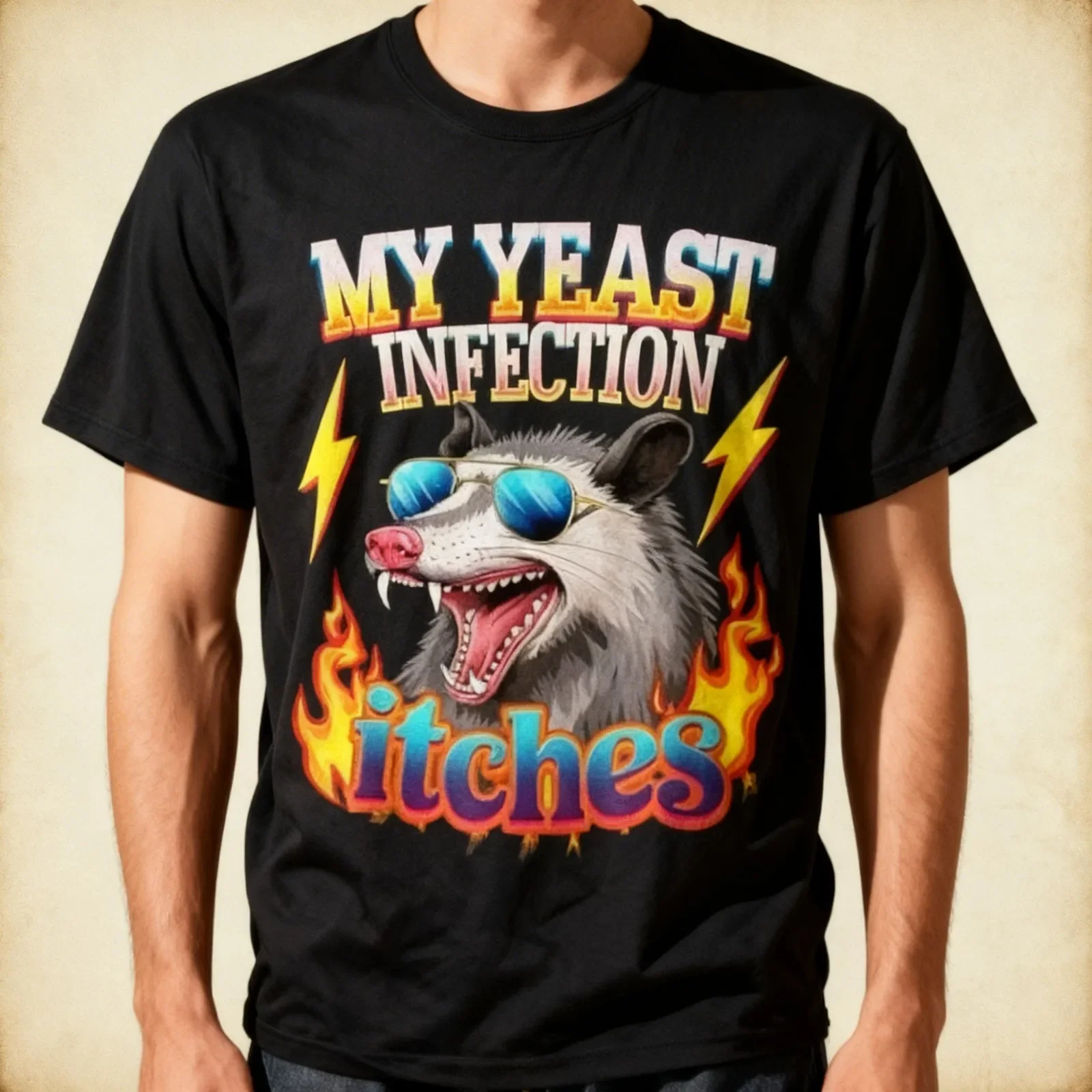 Inappropriate My Yeast Infection Itches Humor Joke Women Men T-Shirt