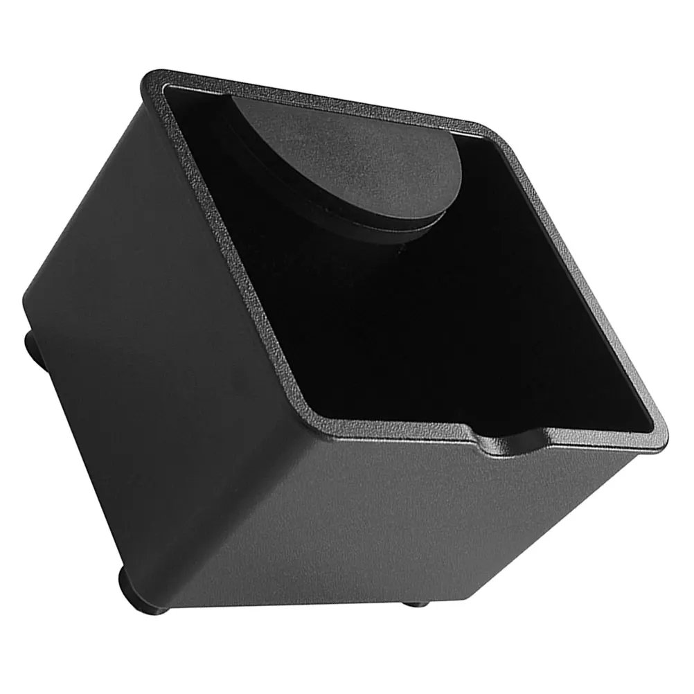 

Mini Coffee Knock Box Black Grounds Container for Home Office Easy Cleanup Prevents Buildup Compact Size