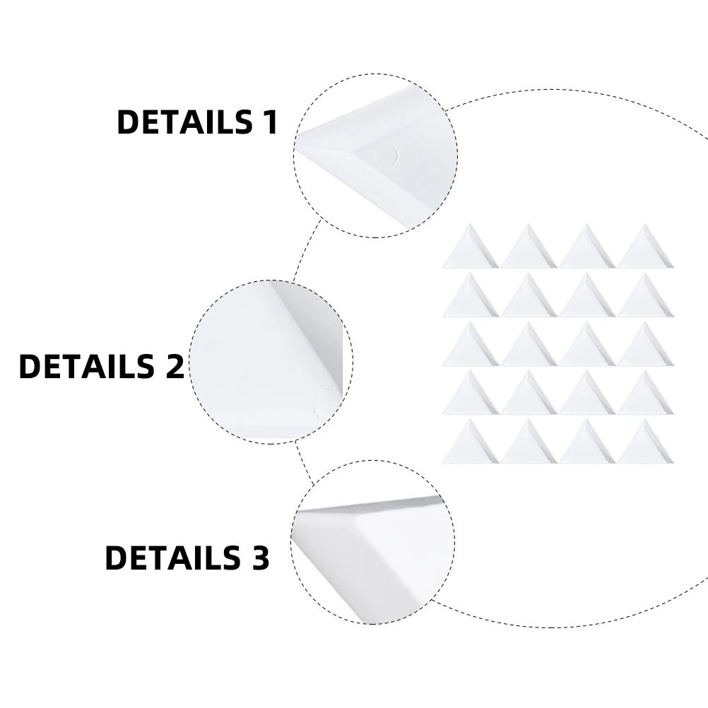 

50PCS Triangle Bead Sorting Tray Jewelry Dish Storage Lightweight Easy Pour ganizing Plastic Small Parts Holder for Jewelry