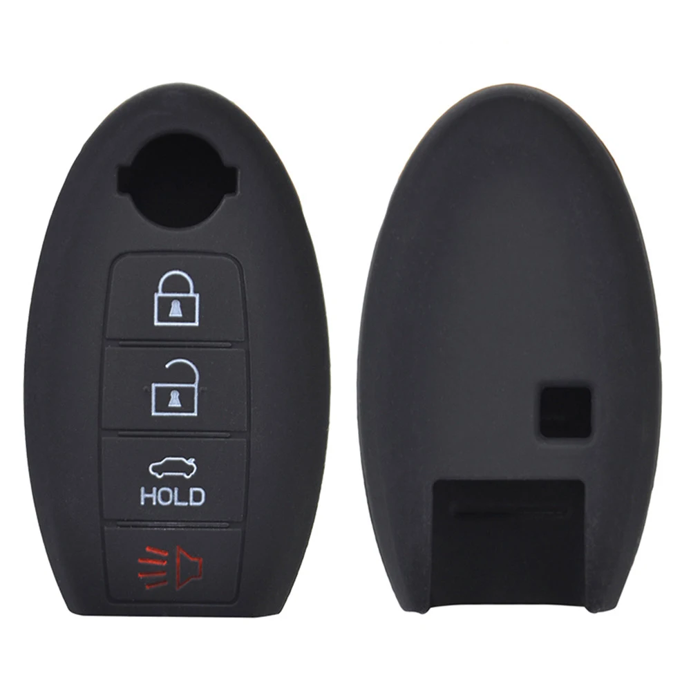 Silicone Key Cover Fit For Nissan Altima Armada Gt-r Maxima Murano Patrol Rogue Leaf Versa 370z Sentra Fob Shell Case 4 Button