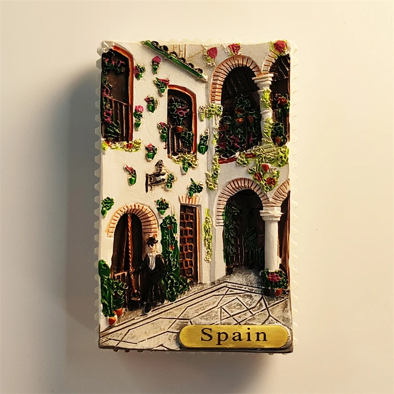 Spain，Andalusia，Cordoba，3D Stereoscopic，Tourism Souvenirs，Resin painting，Decoration home，Refrigerator magnets ﻿