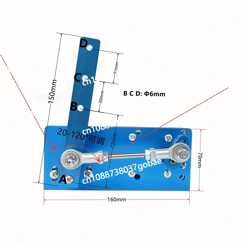 

Линейный привод постоянного тока 24 В, поршневой двигатель, 20-120 градусов, регулируемый автоматический воблер «сделай сам», качающийся двигатель