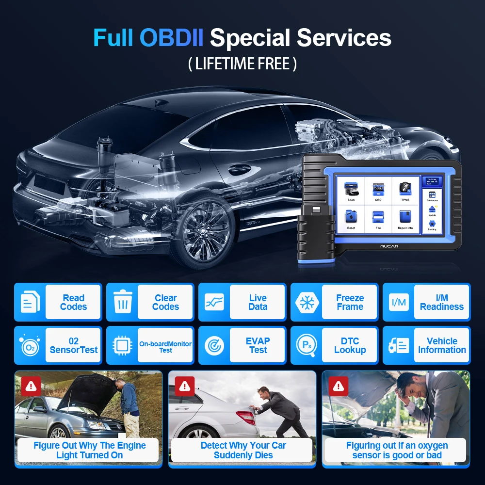 MUCAR VO7S Professionelle Autodiagnosetools CANFD Bidirektionales Scan-Tool ECU-Codierung 28 Reset All System Diagnose Obd2-Scanner – Detail 9