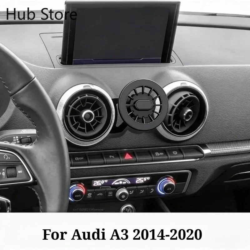 Magnetic Car Mount For Audi A3 2014-2020 Magnetic Phone Holder Car Air Vent Fit for IPhone 15 14 13 12 Series Magnetic Case
