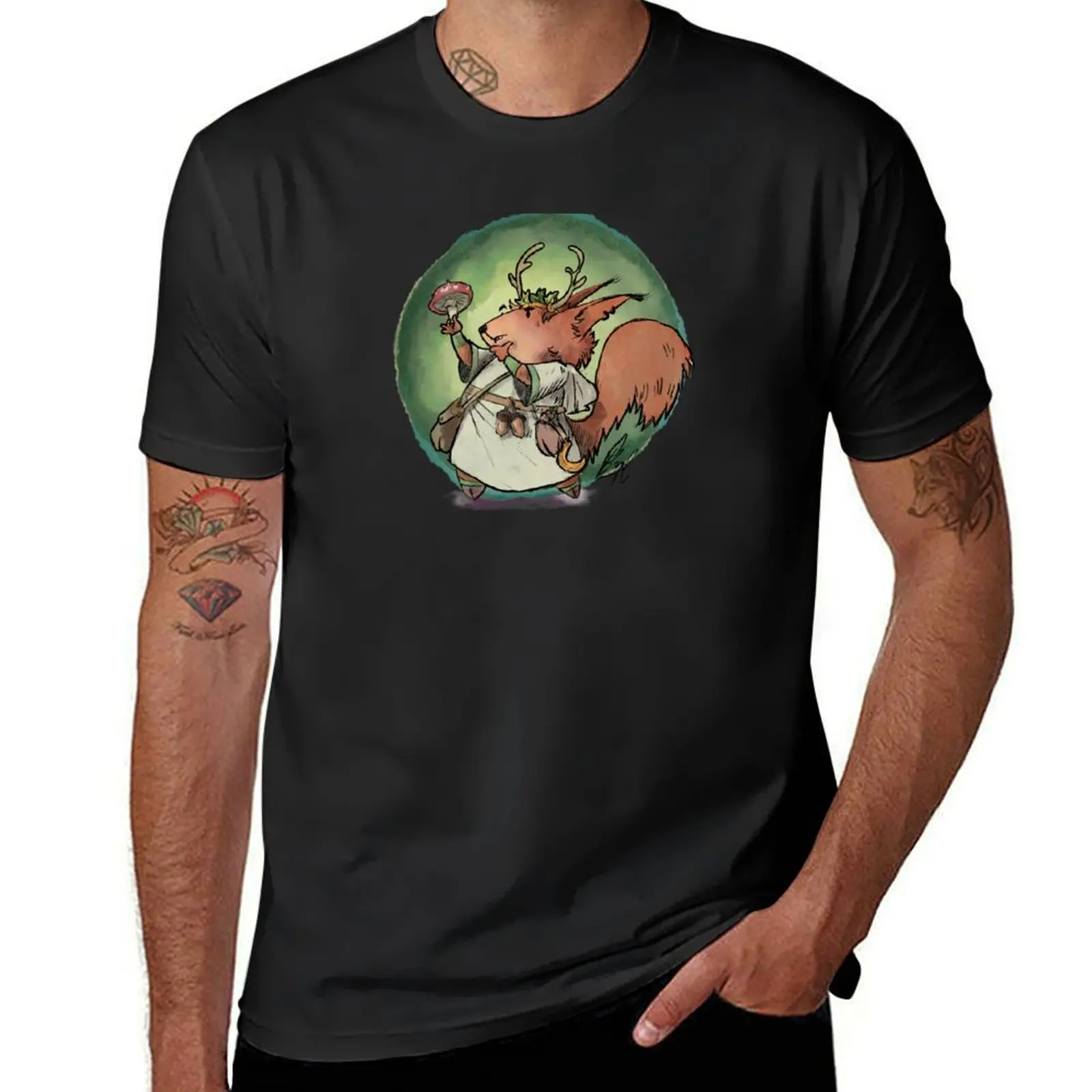 

Cute RPG druid / shaman T-Shirt vintage shirts graphic tees Blouse summer clothes mens plain t shirts