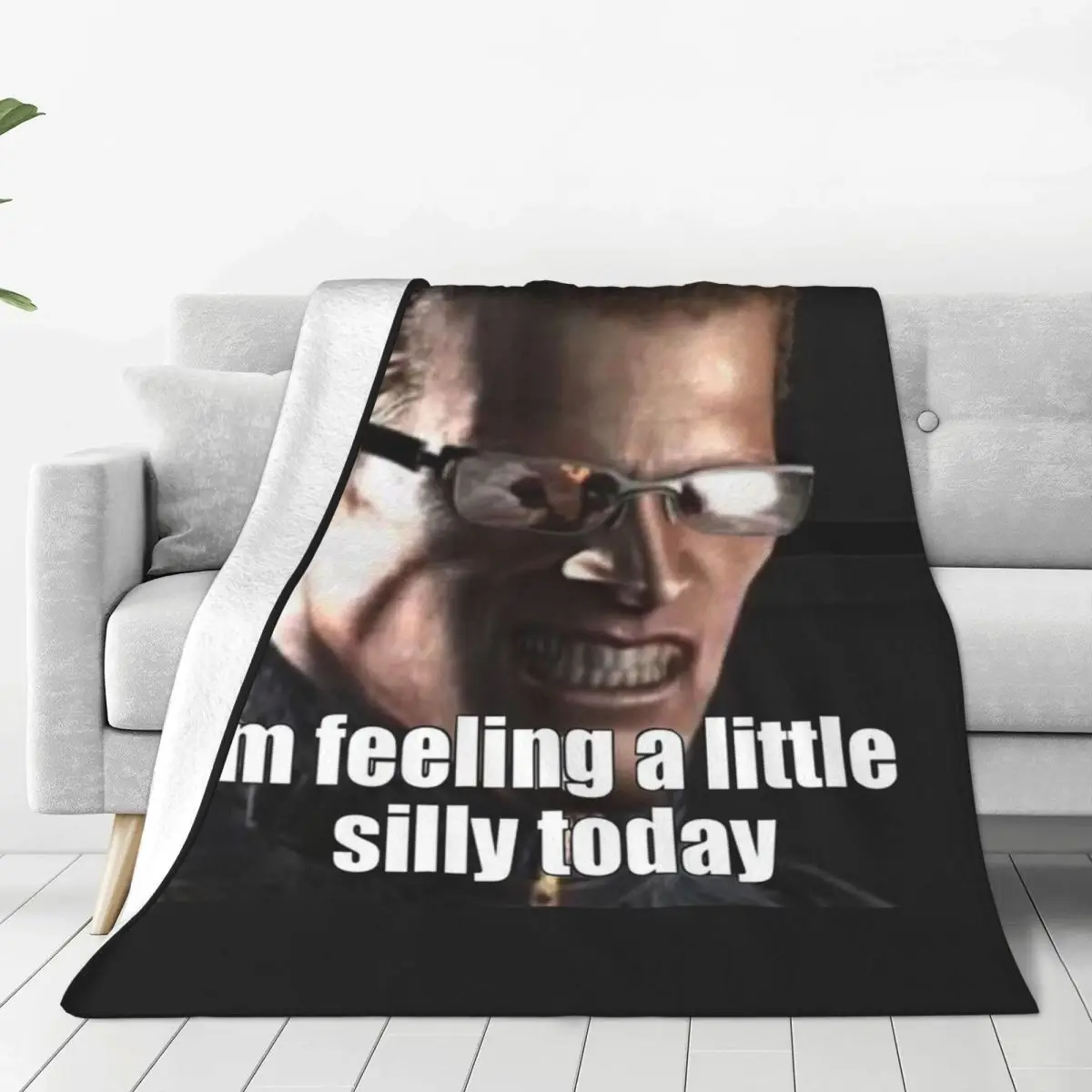 Silly Albert Wesker Blanket Soft Warm Flannel Throw Blanket Plush for Bed Living room Picnic Travel Home Couch