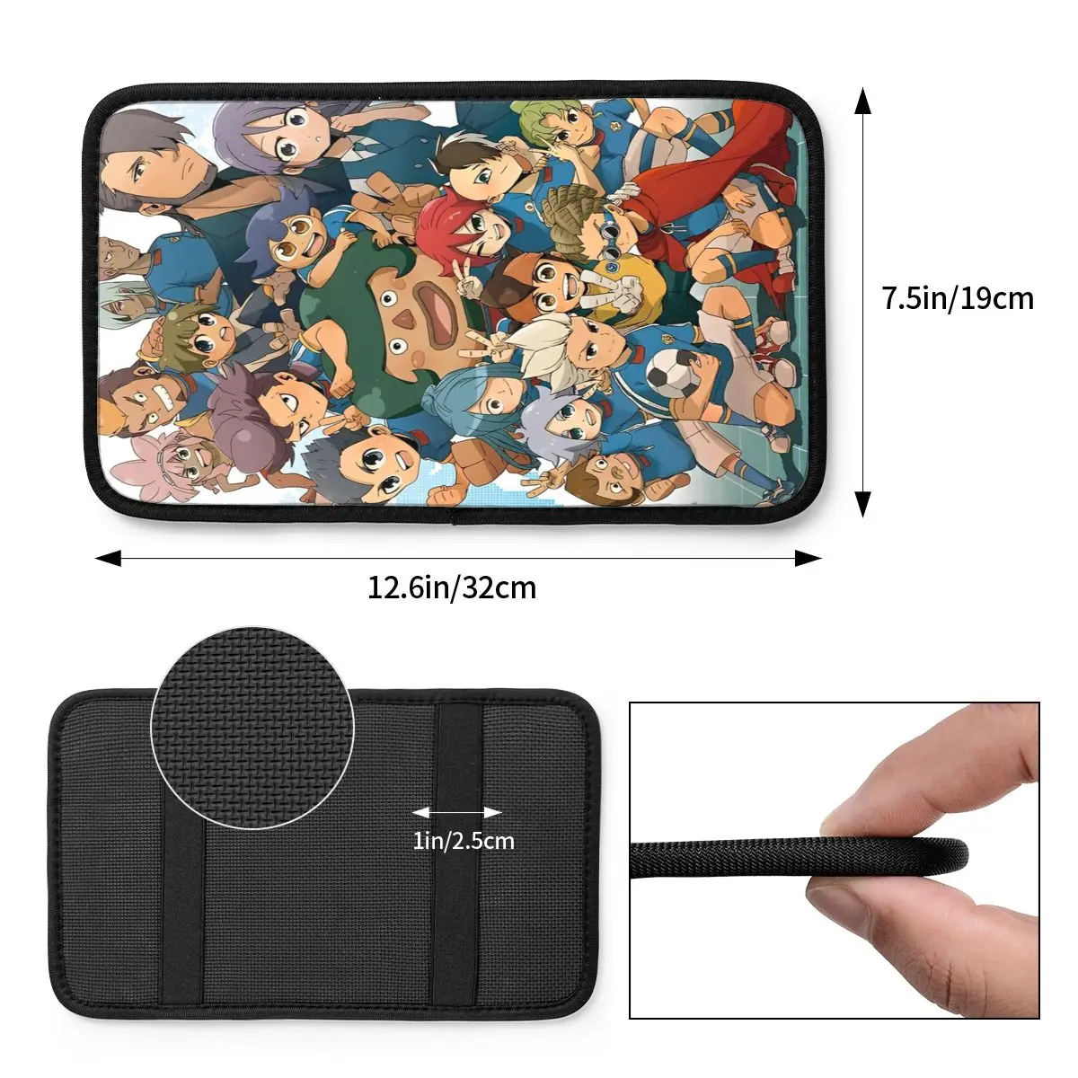 Center Handle Box Pad Cushion Inazuma Eleven Anime Car Armrest Cover Mat Auto Styling Interior Accessories