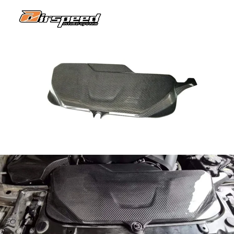 

Углеродное волокно 3K саржевого переплетения автомобильного двигателя, крышка радиатора, карбоновая крышка резервуара для воды для 3 4 серии F Chaiss B48 2,0T