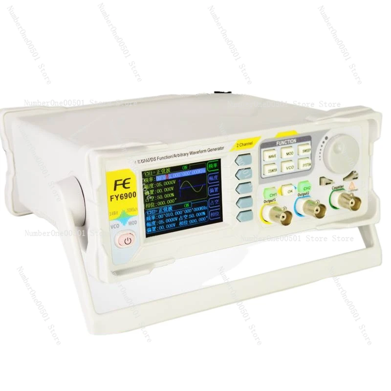 FY6900 Dual Channel DDS Function Arbitrary Waveform Signal Generator Pulse Signal Source Frequency Counter