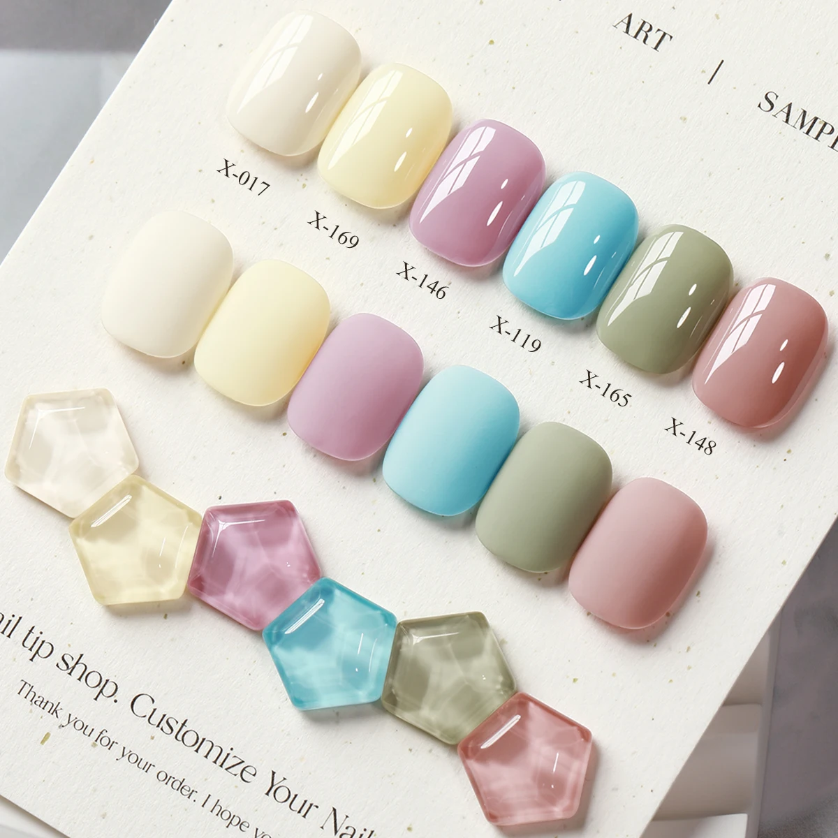 XEIJAYI Macaron 6pcs/set--Trendy Pastel Shades Long-Lasting Quick Dry  Soak Off Formula for DIY Salon Manicure