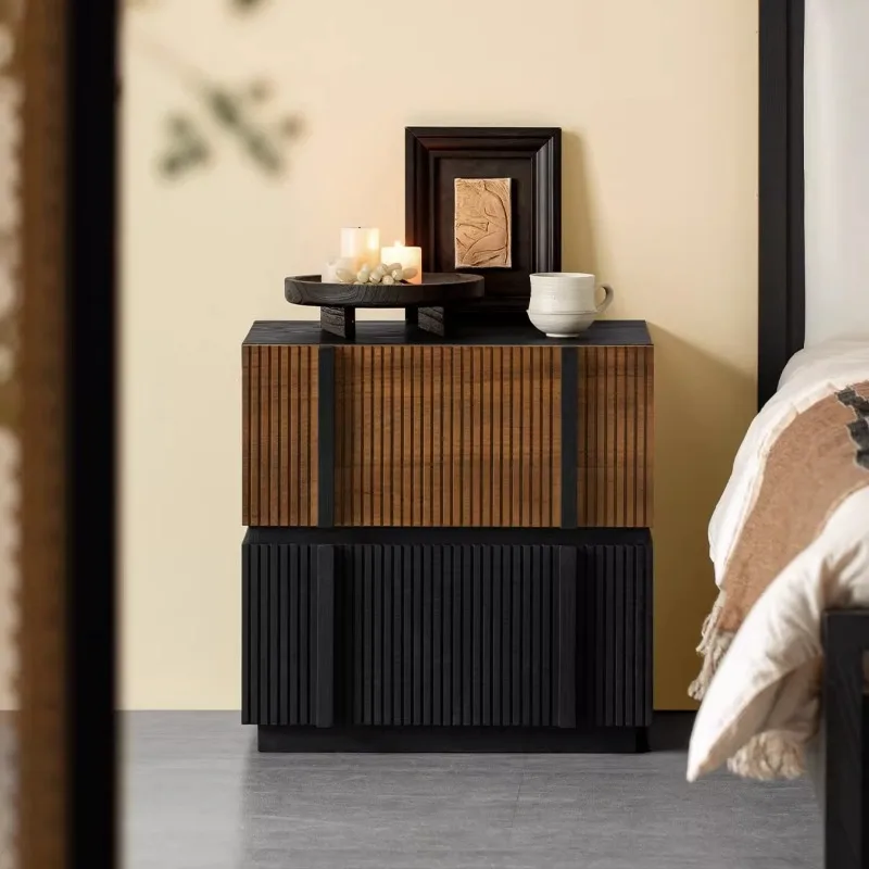 For Bedside Table, Modern, Simple, Teak, Bedroom Home, Storage Bedside Table, Storage Cabinet