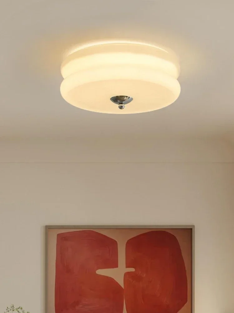 vintage led teto lustre sala moderna lampada do teto do quarto retro pendant lights decoracao do quarto lustre vidro amarelo branco 01