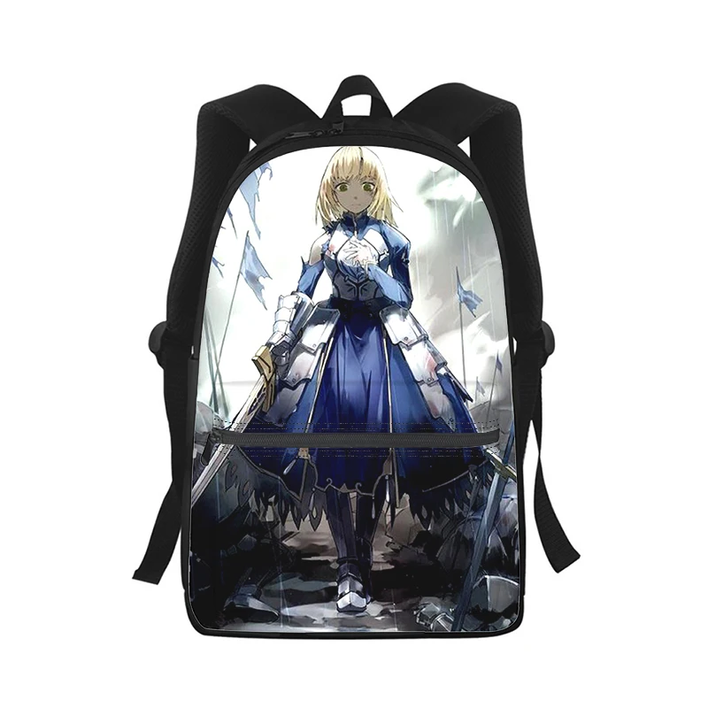 Anime Fate saber Men Women Backpack 3D Print Fashion Student School Bag Laptop Backpack Kids Travel Shoulder Bag