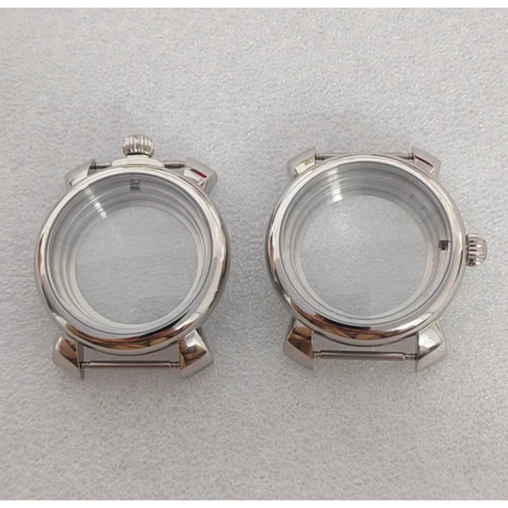 Nowe etui na zegarek 40MM dla NH35 ze stali nierdzewnej ze szkła mineralnego dla NH35 NH36 akcesoria do zegarków z mechanizmem kolor srebrny pasek do zegarków