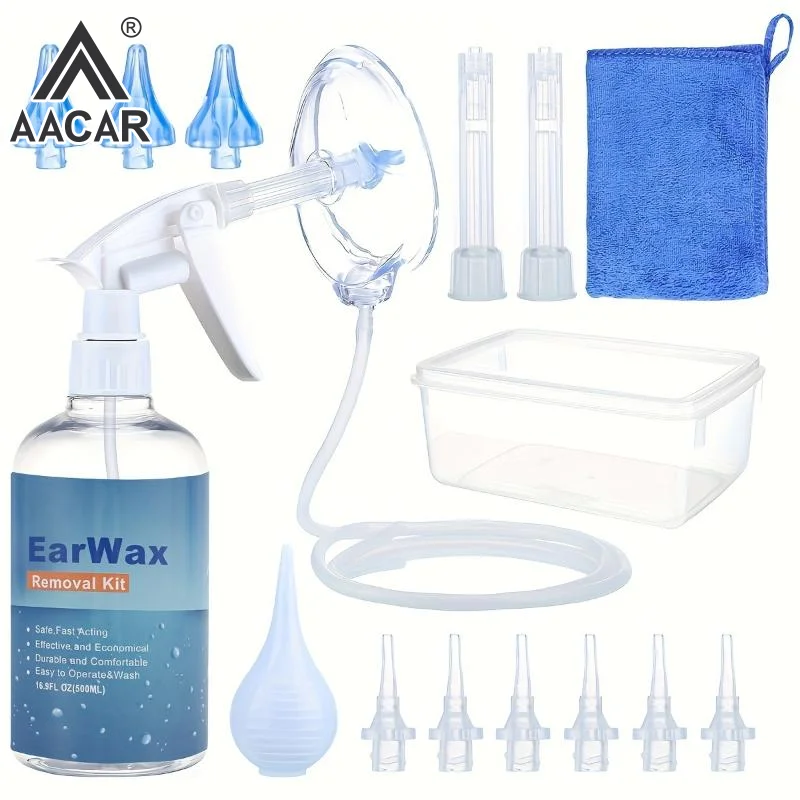 

500 мл набор для чистки ушей, средство для удаления ушной серы, пластиковая бутылка, набор шайб для орошения ушей для взрослых и детей, уход за ушами