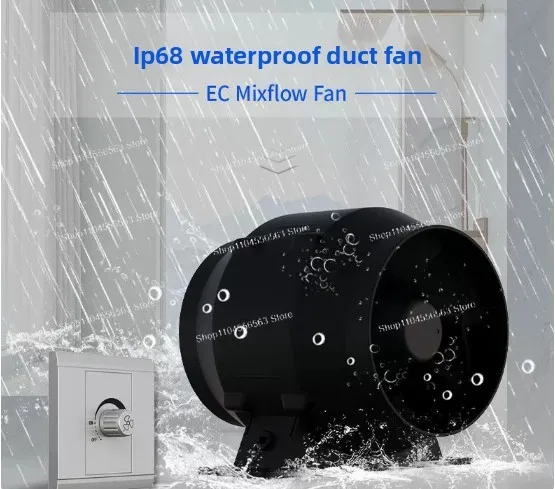 

8 inches / 6 inches 110V / 240V waterproof air ventilation duct fan with variable speed control
