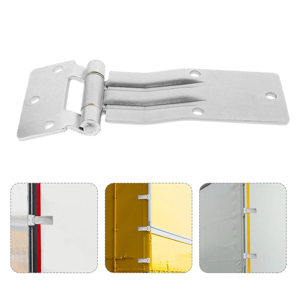 2 Pcs Carriage Hinges Truck Gate Heavy Duty Refrigerated Silver Galvanized Iron