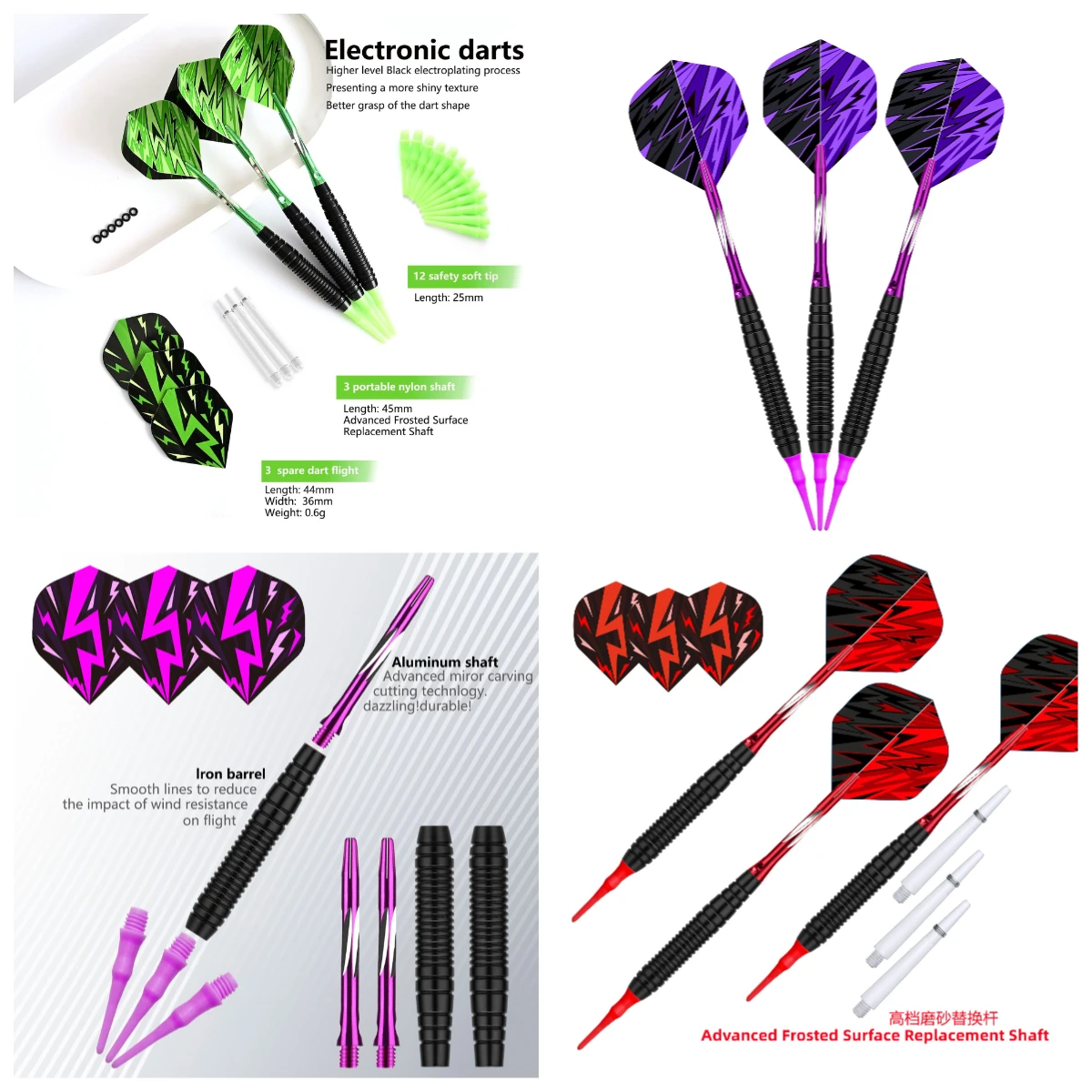 

19g Soft Tipped Darts Arrows Professional Indoor Plastic Tip Darts Set for Electronic Dartboard Games Bardart+ 3 Dart Flights