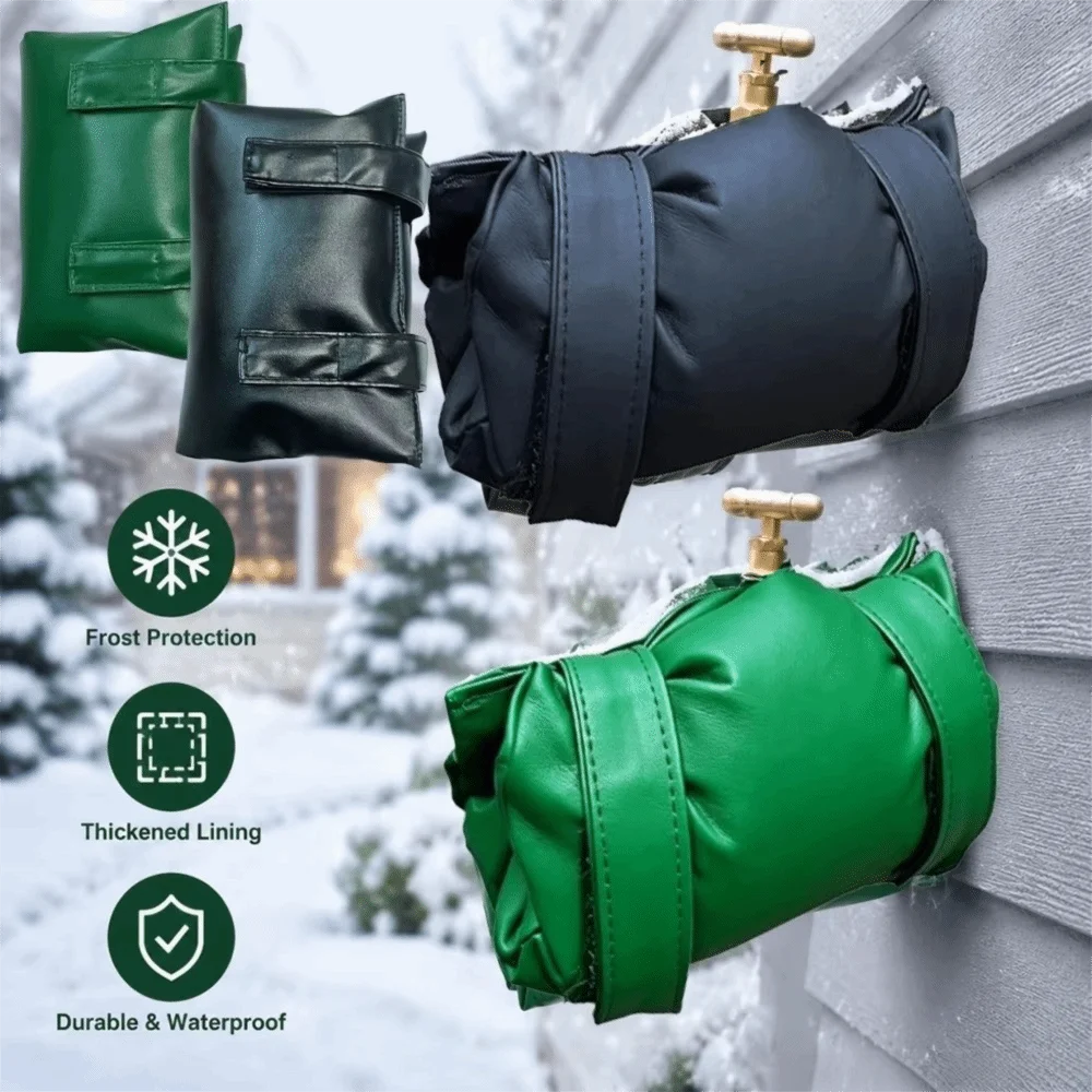 New Leather Winter Faucet Cover Antifreeze Protective Winter Faucet Protector Insulated Water Tap Cover Outdoor