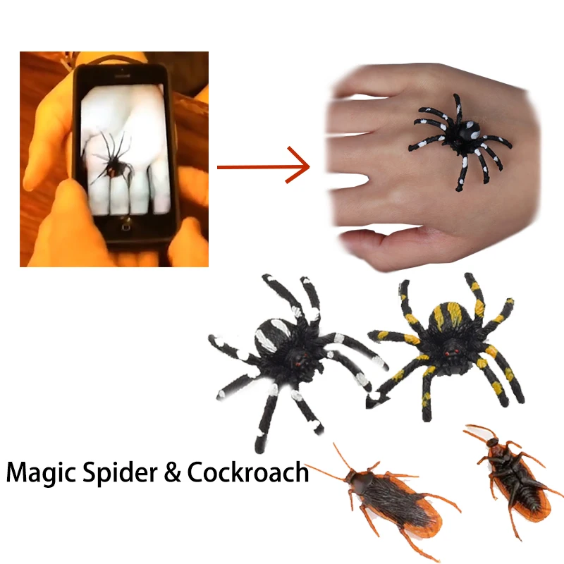 Magic Spider and cockroaches come out of Phones Close Up Magic Mentalism Props Jokes Toys llusions Magic Tricks Mentalism Props