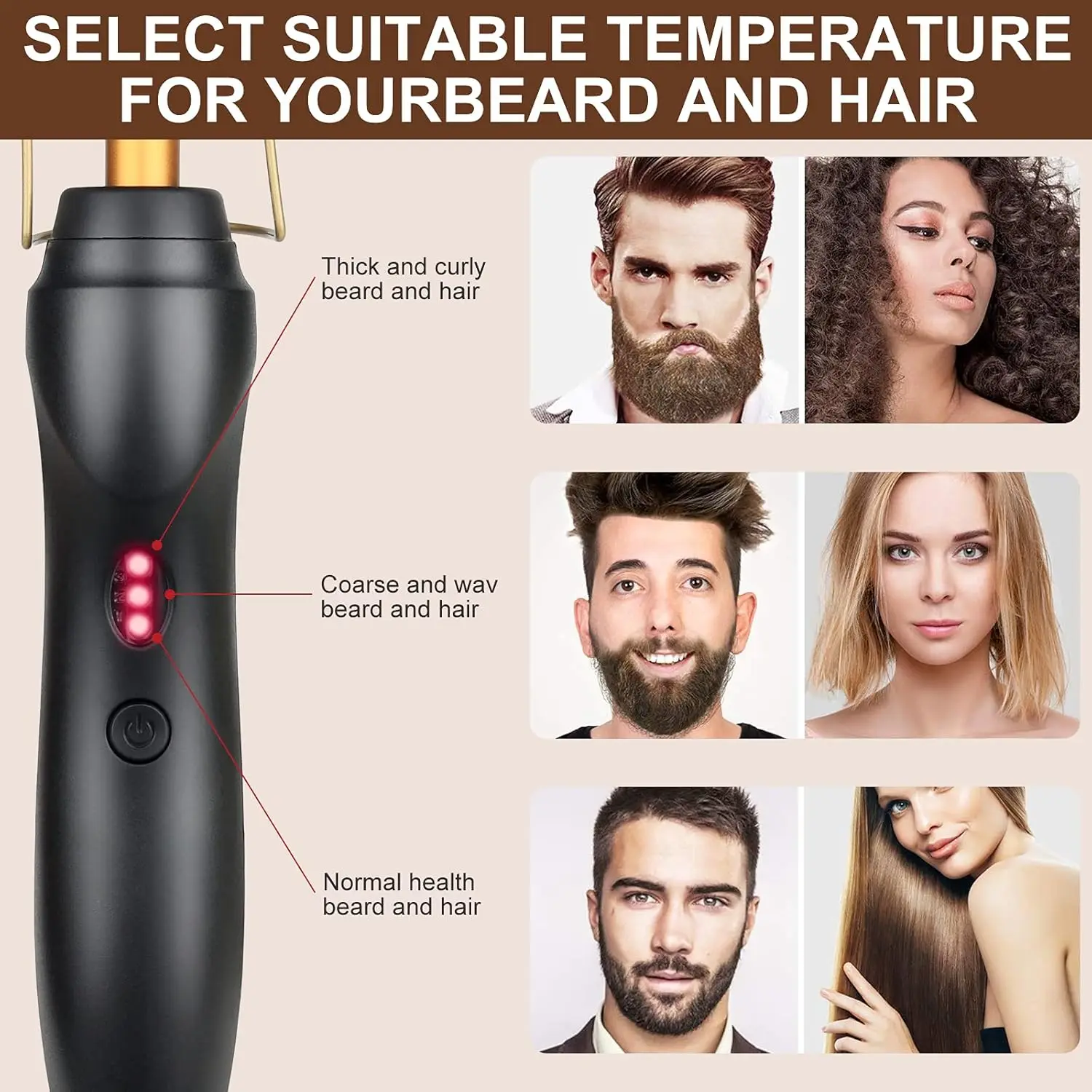 Hair Straightener Hot Comb Dual Voltage Straightening And Curling Electric Heating Comb Hair Straightener Brush Styling Tool