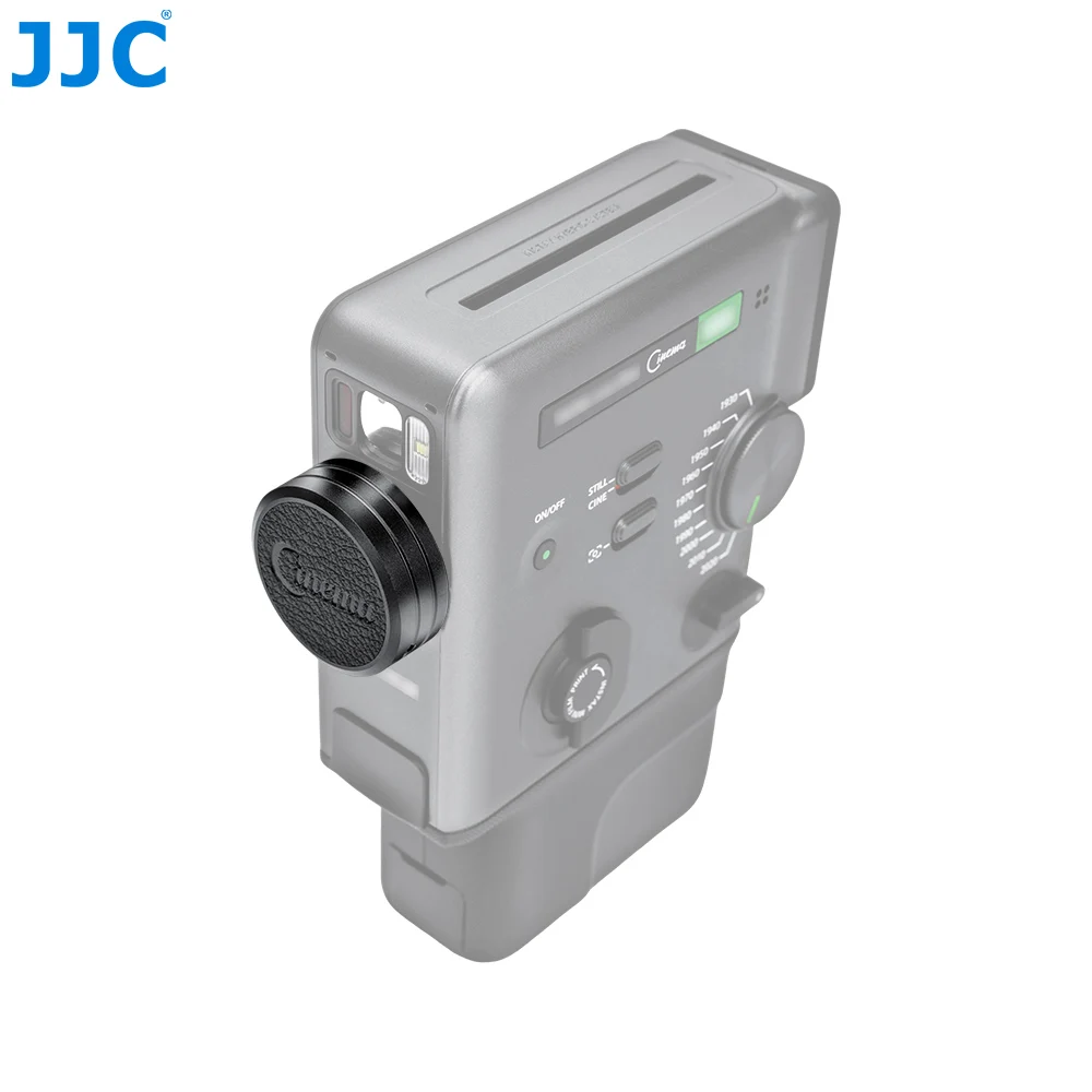 JJC Retro Leather Lens Cap For Fujifilm instax mini Evo Cinema Camera Accessories Lens Cover with Lens Cap Tether view 5