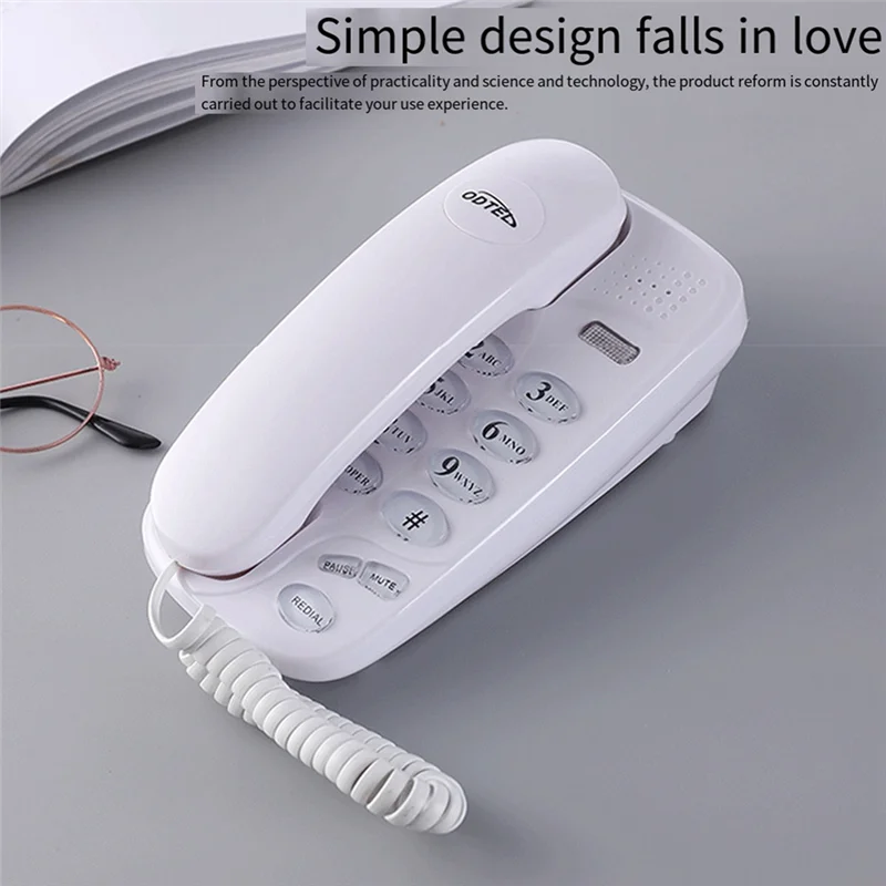 عملي-KXT-580 هاتف سلكي بزر كبير يُثبت على الحائط، يدعم التركيب على الحائط أو هاتف مكتبي