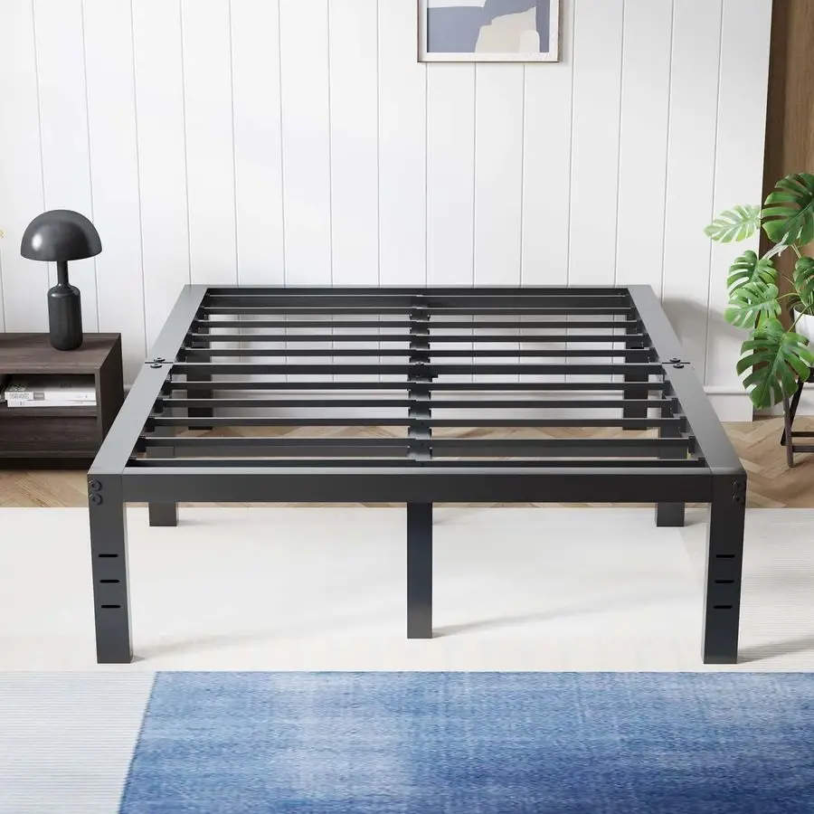 Metal Platform Bed Frame Full Size 18 Inch Noise Free Quiet Design, Heavy Duty Steel Support, Under Bed Storage, Easy Assembly,