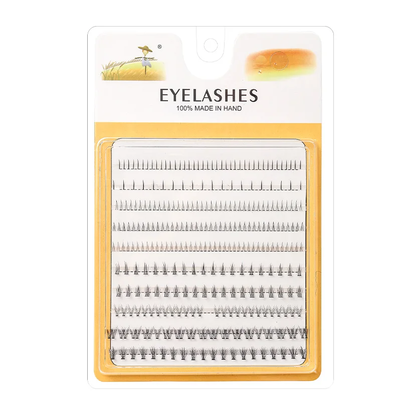 Grafting World Lower Eyelash Mixed With Fairy Cat Ear Single V-Shaped Fish Tail Small Crescent Single Cluster False Eyelashes