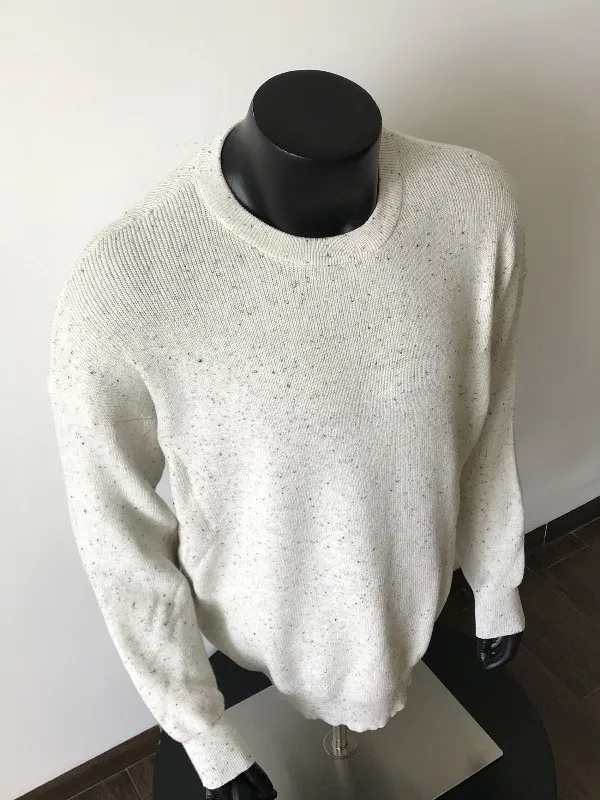 

Loose Fit Knitted Sweatshirt Hoodie Casual Style Men's Autumn Wear Comfortable Breathable Polyester Long Sleeve round Neck