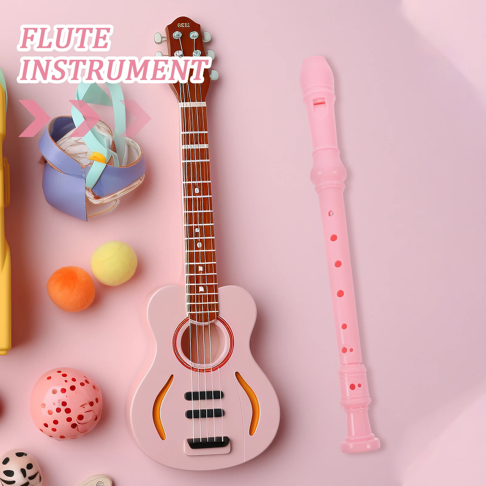 

1Set High Pitch Soprano Recorder Fashionable 8 Holes Flute for Beginners Teens Musical Instrument with Cleaning Rod Storage Bag