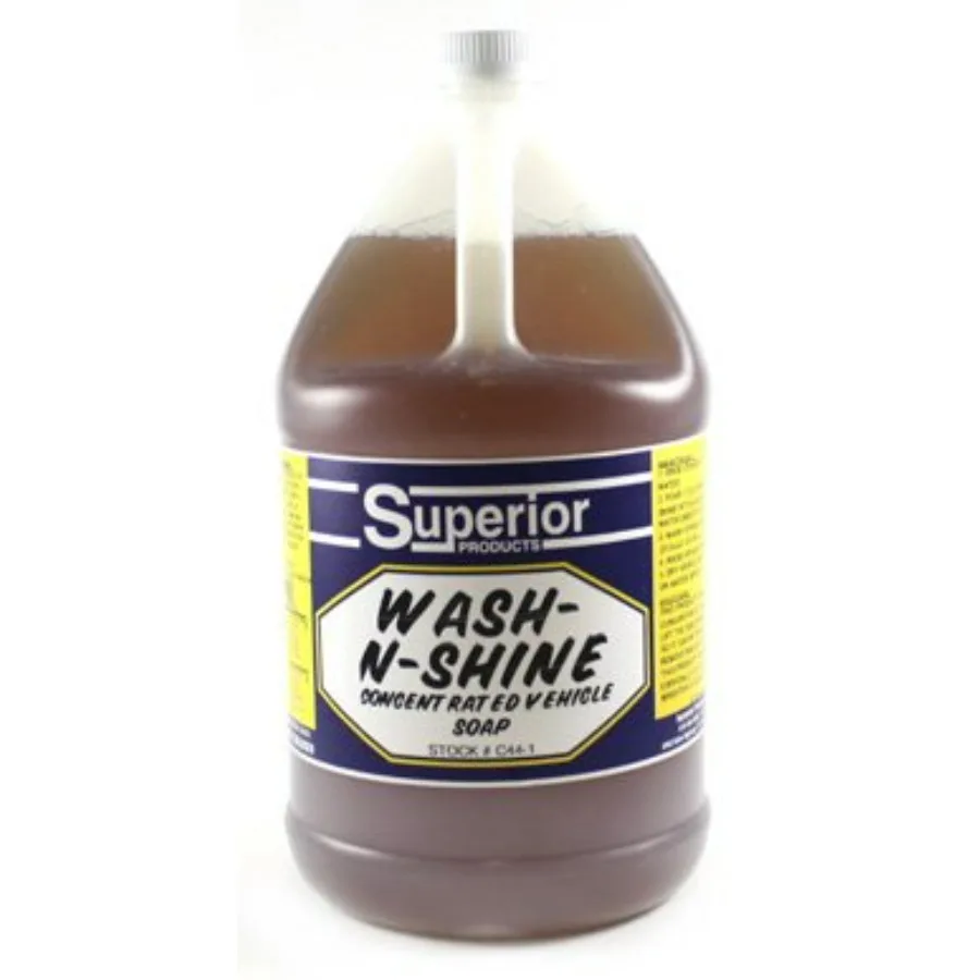 

Wash-N-Shine 1 галлон: Автомобильное средство для очистки кузова с восковым покрытием для всех цветов лакокрасочных покрытий. Быстрое и простое нанесение, длительная защита.
