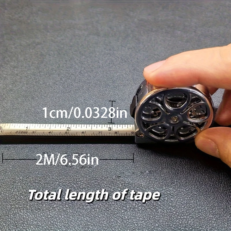 2M Stainless Steel Tape Measure – Portable, Anti-Corrosion, Retractable Metric Ruler with Durable Design, Ideal for Woodworking