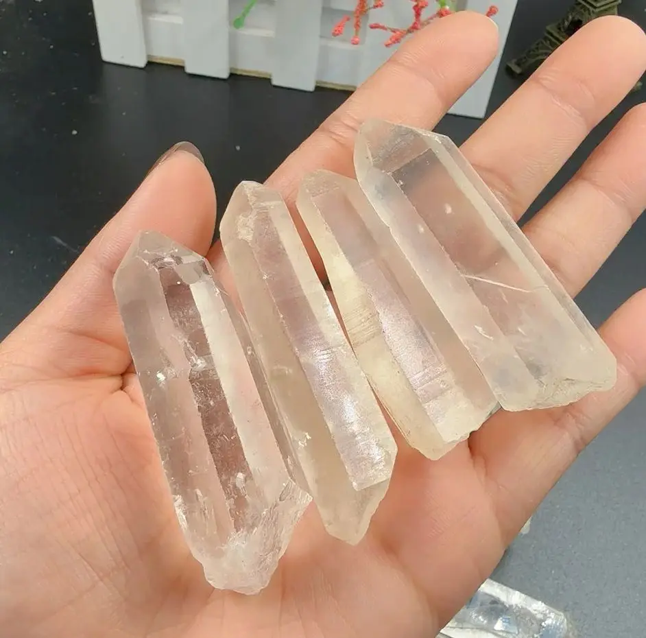 4-10cm Natural Clear Quartz Crystal, Clear Crystal Point,Free Standing Crystal,Imperfect Bulk White Quartz Degaussing Decoration